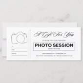 写真の撮影セッション伝票証明書 (正面)