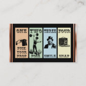 写真の支柱の印のヴィンテージの結婚 名刺 (正面)