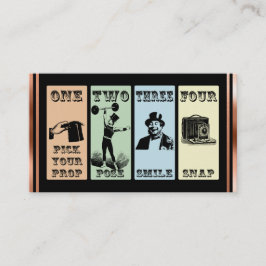 写真の支柱の印のヴィンテージの結婚 名刺