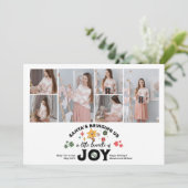 写真の数々のGroovyクリスマス妊娠アナウンスメント シーズンカード (スタンド正面)