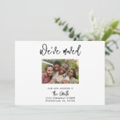 写真の新しいアドレスの移動アナウンスメントカード (スタンド正面)