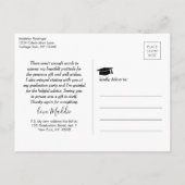 写真の新しい住所シンプル卒業ありがとう ポストカード (裏面)