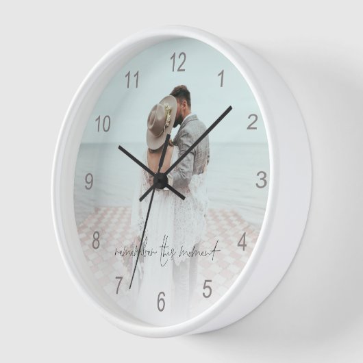 写真の新しい数字を覚える 壁時計 (傾斜)