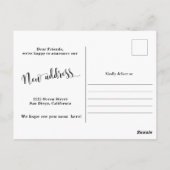 写真の新しい自宅住所のお知らせポストカード ポストカード (裏面)