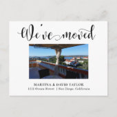 写真の新しい自宅住所のお知らせポストカード ポストカード (正面)