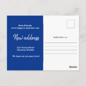写真の新しい自宅住所のお知らせポストカード ポストカード (裏面)