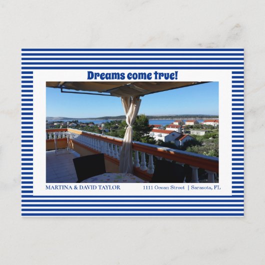 写真の新しい自宅住所のお知らせポストカード ポストカード (正面)