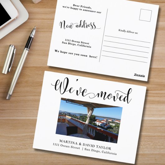 写真の新しい自宅住所のお知らせポストカード ポストカード