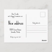 写真の新しい自宅住所のお知らせポストカード ポストカード (裏面)