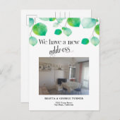 写真の新しい自宅住所、お知らせポストカード 案内ポストカード (正面/裏面)