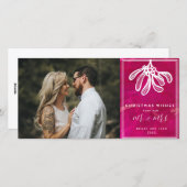 写真の新人夫妻からのクリスマスの願い シーズンカード (正面/裏面)