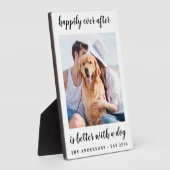 写真の新婚の後で幸結婚福に フォトプラーク (側面)