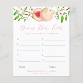 写真の新婦の年齢を推測ブライダルシャワーゲーム チラシ