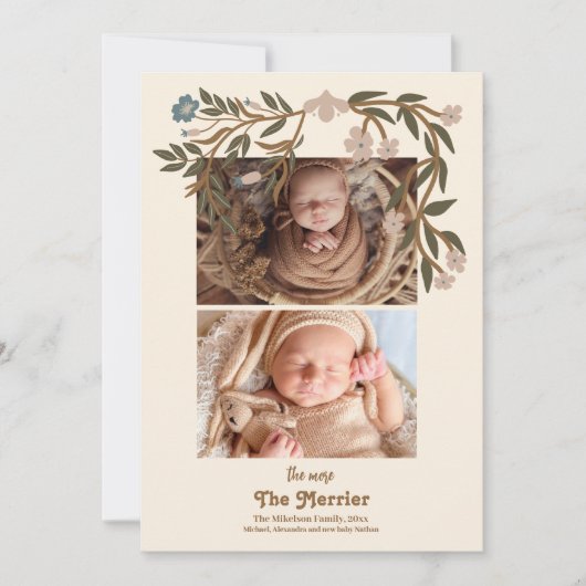 写真の方が写真の方がメリー誕生 シーズンカード (正面)