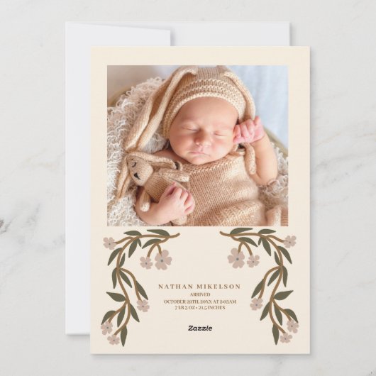 写真の方が写真の方がメリー誕生 シーズンカード (裏面)