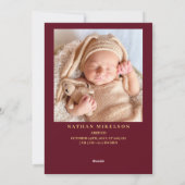 写真の方が写真の方がメリー誕生 シーズンカード (裏面)