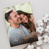 写真の日付のタイポグラフィスエレガントクリプトの保存 セーブザデート