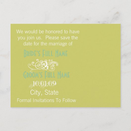 写真の日付の保存 案内ポストカード (裏面)