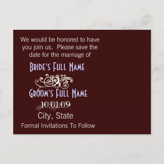 写真の日付の保存 案内ポストカード (裏面)