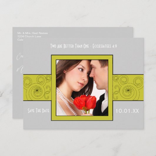 写真の日付の保存 案内ポストカード (正面/裏面)