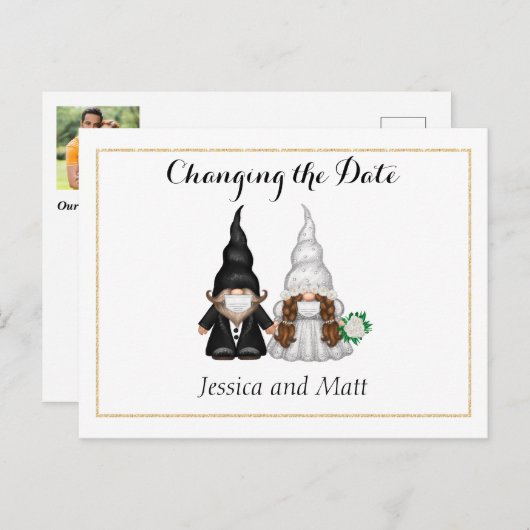 写真の日付の変更はがき付きおもしろい格言 案内ポストカード (正面/裏面)