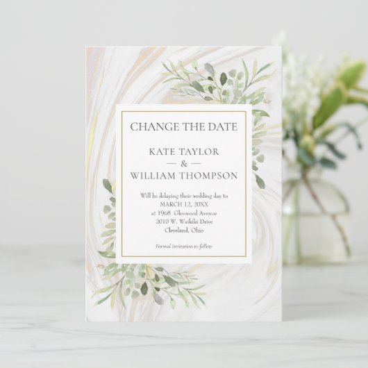 写真の日付の変更Greeneryの離れ大理石の渦巻き セーブザデート (スタンド正面)