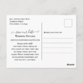 写真の日付の婚約告知の保存 ポストカード (裏面)