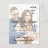 写真の日付の婚約告知の保存 ポストカード (正面)