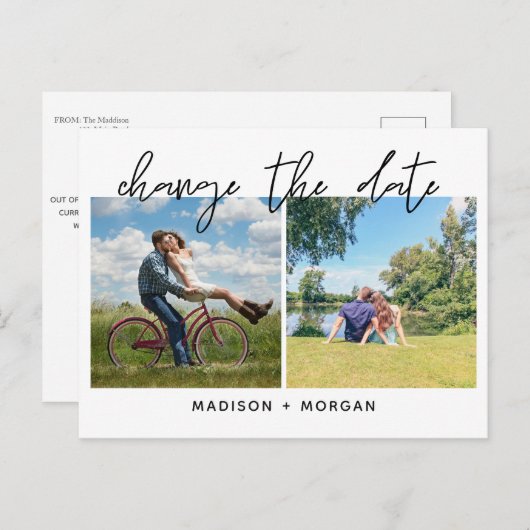 写真の日付の数々の変更 案内ポストカード (正面/裏面)