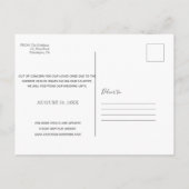 写真の日付の数々の変更 案内ポストカード (裏面)