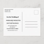 写真の日付の結婚夕べの保モダン存 案内ポストカード (裏面)