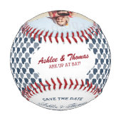 写真の日付をハート 野球ボール (裏面)