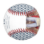 写真の日付をハート 野球ボール (正面)