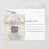 写真の日付を保シンプル存結婚 案内ポストカード (裏面)