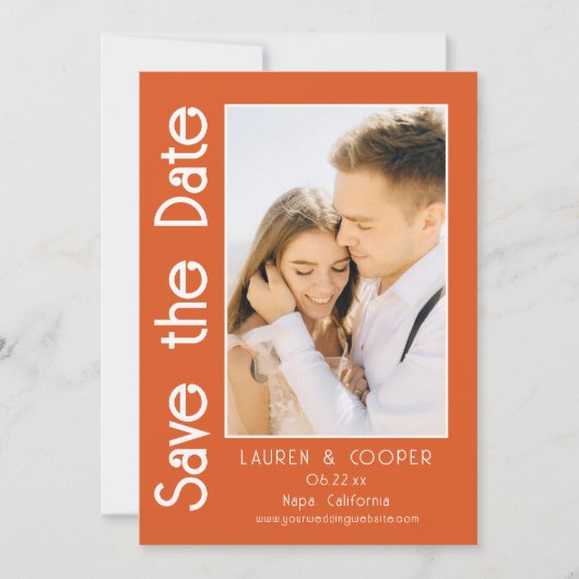 写真の日付を保スタイリッシュモダンシンプル管結婚する (正面)