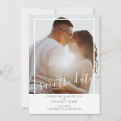 写真の日付を保モダン存パーソナライズされた 案内状 (正面)