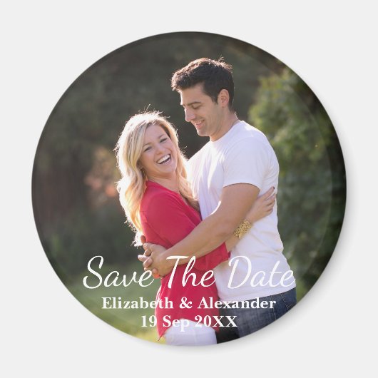 写真の日付を保モダン存 マグネット (正面)