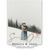 写真の日付を保存パーソナライズされたする シール (正面)