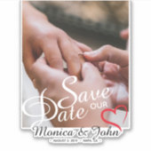 写真の日付を保存パーソナライズされた シール (正面)