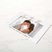 写真の日付を保存結婚する 箔招待状 (回転した状態)