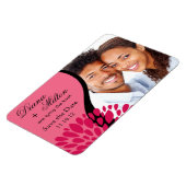 写真の日付を保存 |ピンク暗い赤紫色 マグネット (左側)