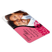 写真の日付を保存 |ピンク暗い赤紫色 マグネット (右側)