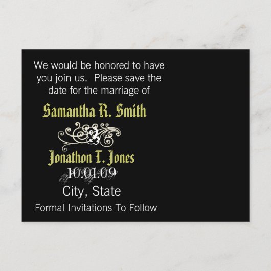 写真の日付を保存 案内ポストカード (裏面)