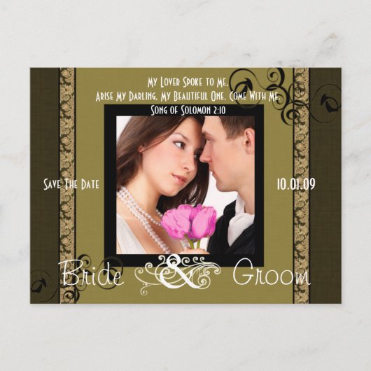 写真の日付を保存 案内ポストカード (正面)