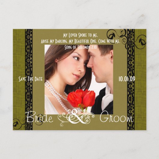 写真の日付を保存 案内ポストカード (正面)