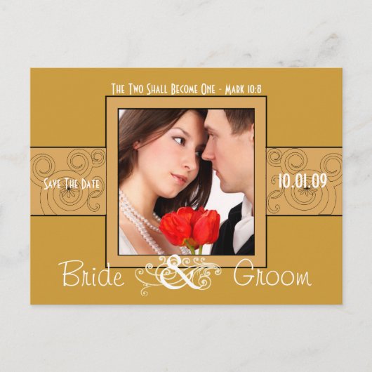 写真の日付を保存 案内ポストカード (正面)