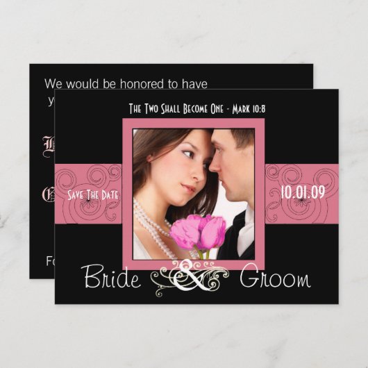 写真の日付を保存 案内ポストカード (正面/裏面)