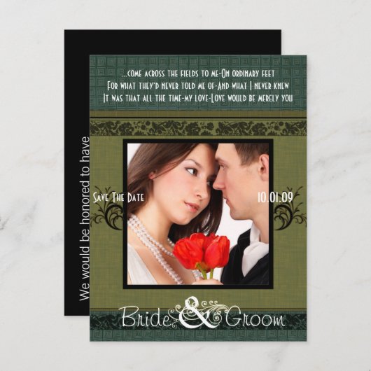 写真の日付を保存 案内ポストカード (正面/裏面)