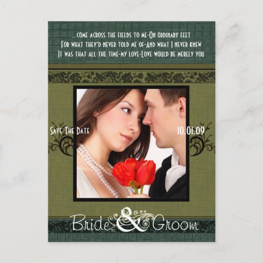 写真の日付を保存 案内ポストカード (正面)