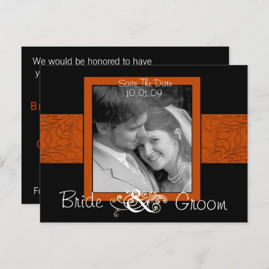 写真の日付を保存 案内ポストカード (正面/裏面)